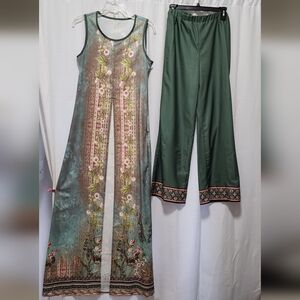 BOGO $2 High slit long shirt & pants EUC